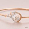 SJJDB113 | Radiant Petal Diamond Floral Bangle
