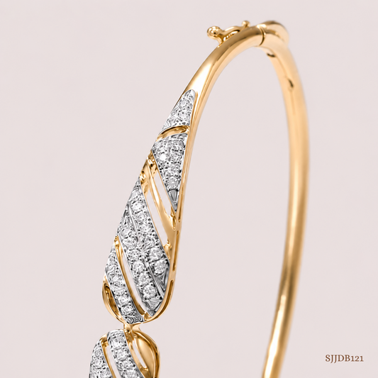 SJJDB121 | Graceful Drift Diamond Elegant Bangle