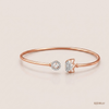 SJJDB137 | Gleaming Lotus Diamond Statement Bangle