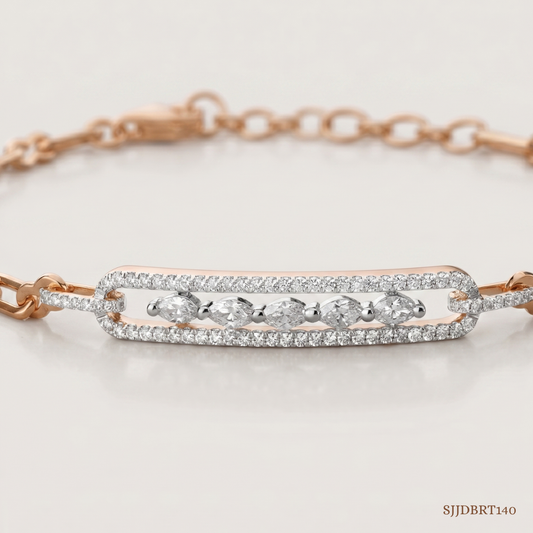 SJJDBRT140 | Linked Sparkle Diamond Bracelet