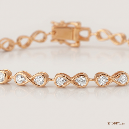 SJJDBRT158 | Luminous Cocoon Diamond Tennis Bracelet