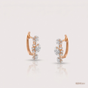 SJJDE104 | Radiant Petal Diamond Hoop Earrings