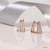 SJJDE111 | Geo Luxe Diamond Hoop Earrings