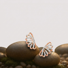 SJJDE143 | Floral Arc Diamond Stud Earrings