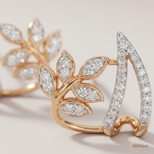 SJJDE144 | Garden Bloom Diamond Stud Earrings