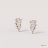 SJJDE146 | Sculpted Leaf Diamond Stud Earrings