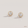 SJJDE147 | Radiant Circle Diamond Stud Earrings