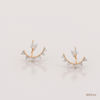 SJJDE152 | Crescent Triangle Diamond Stud Earrings