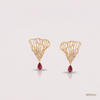SJJDE153 | Sunflare Petal Diamond Drop Earrings