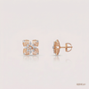 SJJDE157 | Radiant Square Diamond Stud Earrings