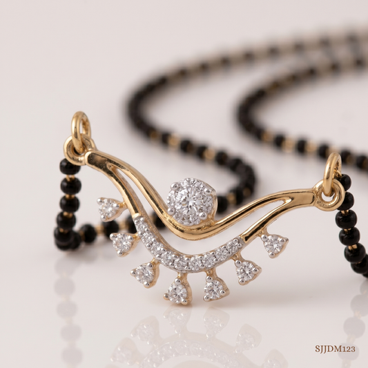 SJJDM123 | Serenade Shine Diamond Elegant Mangalsutra