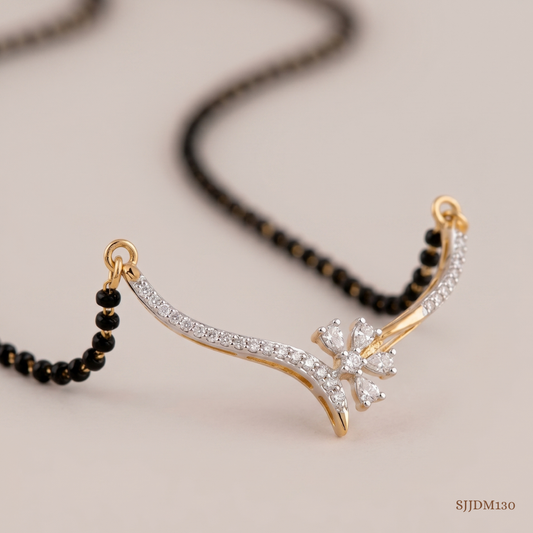 SJJDM130 | Starry Embrace Diamond Elegant Mangalsutra