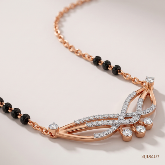 SJJDM137 | Flight of Elegance Diamond Mangalsutra