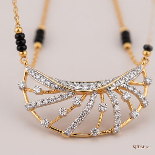 SJJDM141 | Glowing Eternity Diamond Designer Mangalsutra
