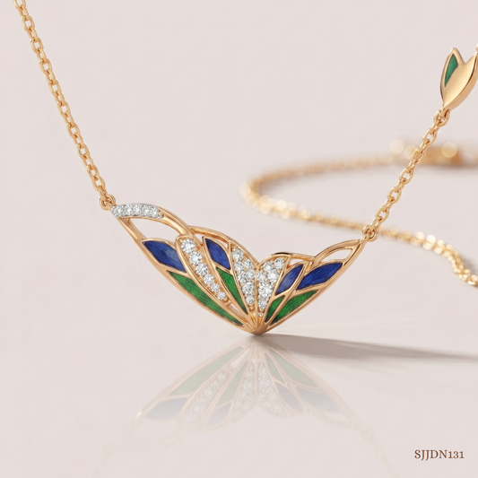 SJJDN131 | Ethereal Wing Diamond Designer Necklace