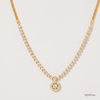 SJJDN156 | Floral Diamond Statement Necklace