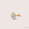 SJJDNP120 | Swirl Bloom Diamond Floral Nose Pin