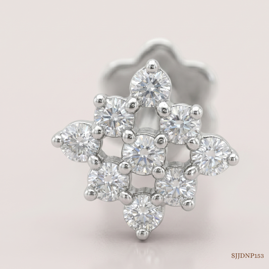 SJJDNP153 | Celestial Spark Diamond Designer Nose Pin