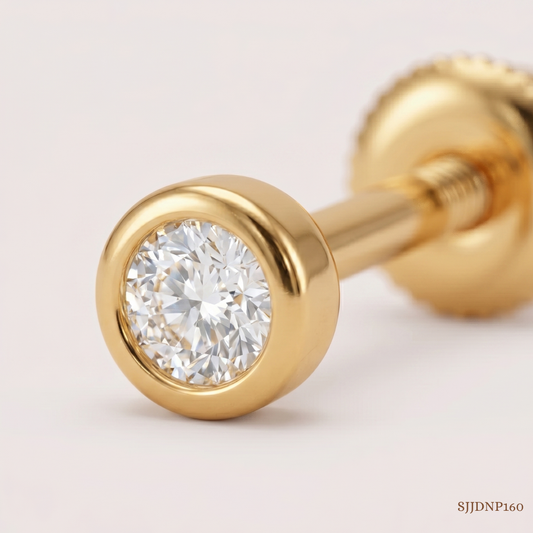 SJJDNP160 | Stately Diamond Designer Nose Pin