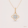 SJJDP106 | Petal Crest Diamond Floral Pendant