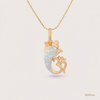 SJJDP111 | Om Ganesh Diamond Devotional Pendant