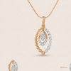 SJJDP114 | Luminous Layers Diamond Pendant Earrings Set