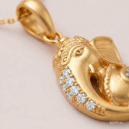SJJDP115 | Siddhi Ganapathi Diamond Devotional Pendant