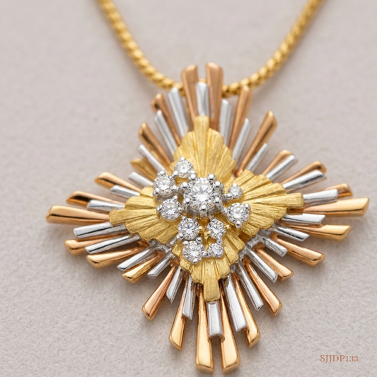 SJJDP133 | Radiant Bloom Diamond Floral Pendant