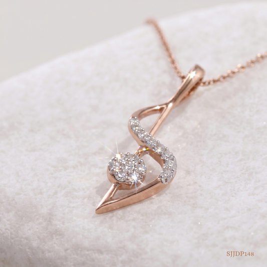 SJJDP148 | Graceful Twist Diamond Designer Pendant