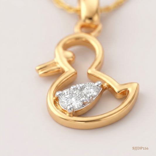 SJJDP156 | Little Duckling Diamond Kids Pendant