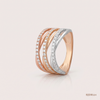 SJJDR124 | Interlace Waves Diamond Contemporary Ring