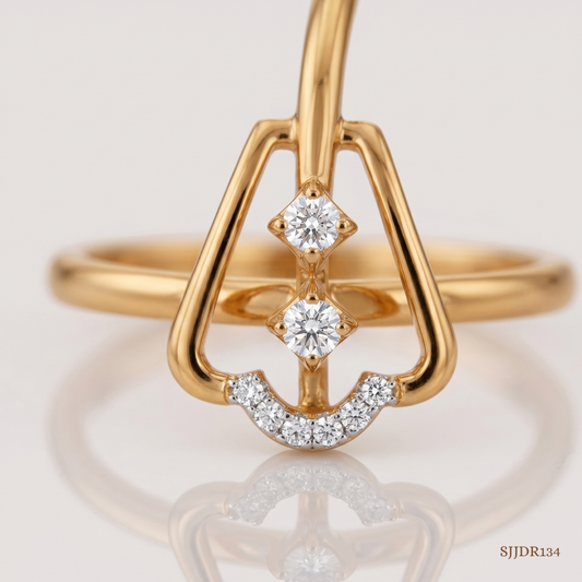 SJJDR134 | Linear Spark Diamond Modern Ring