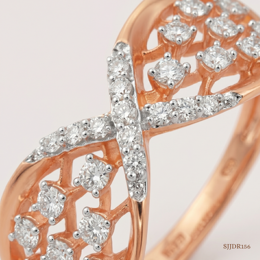 SJJDR156 | Infinity Knot Diamond Contemporary Ring