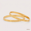 SJJGB124 | Engraved Gold Bangles with Intricate Traditional Detailing