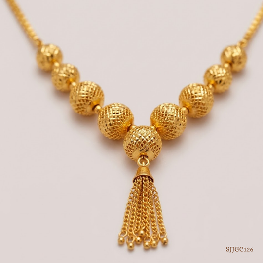 SJJGC126 | Shining Beads Double Layer Gold Chain