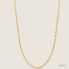 SJJGC127 | Barrel Gleam Textured Mesh Gold Chain