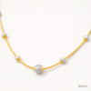 SJJGC154 | Luminous Leaf Fluted Gold Chain Set