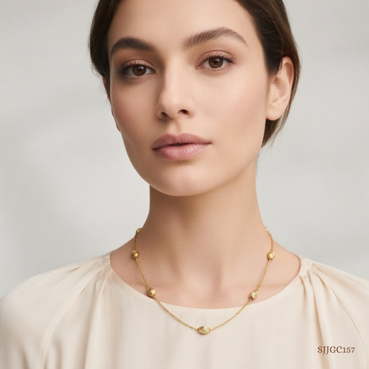 SJJGC157 | Twist Flow Architectural Gold Chain