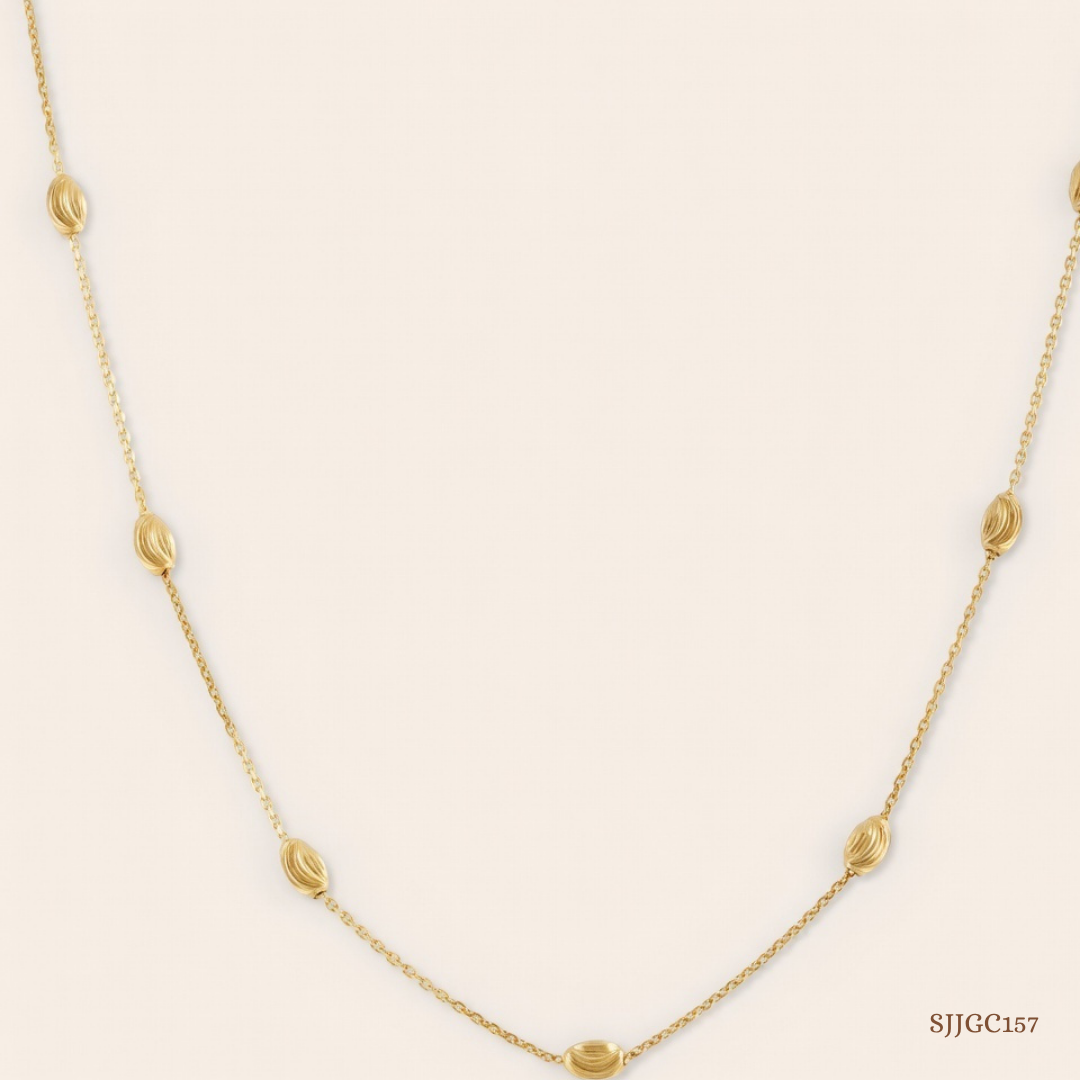 SJJGC157 | Twist Flow Architectural Gold Chain
