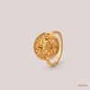 SJJGR107 | Sunlit Dome Bold Statement Gold Ring with High-Polish Finish