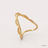 SJJGR115 | Veil Arc Modern Sculpted Gold Ring for Trendy Everyday Wear