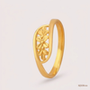 SJJGR116 | Petal Whisper Floral Designer Gold Ring with Feminine Elegance