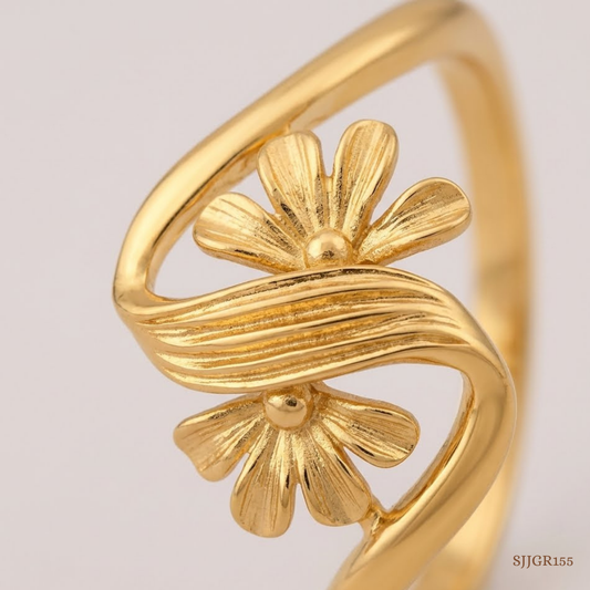 SJJGR155 | Open Loop Minimalist Gold Ring with Sleek Modern Styling