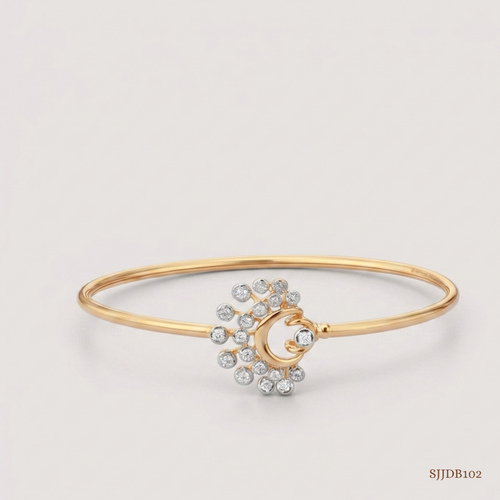 SJJDB102 | Stellar Shine Diamond Statement Bangle