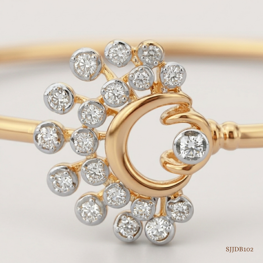 SJJDB102 | Stellar Shine Diamond Statement Bangle