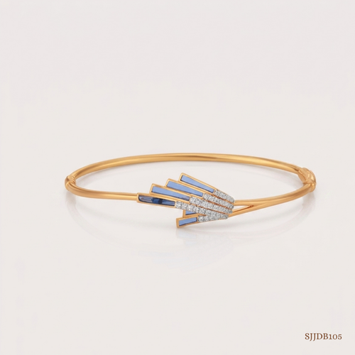 SJJDB105 | Linear Wings Diamond Contemporary Bangle