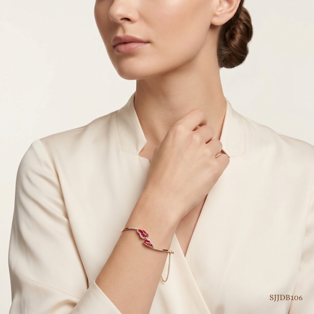 SJJDB106 | Butterfly Flutter Diamond Elegant Bangle