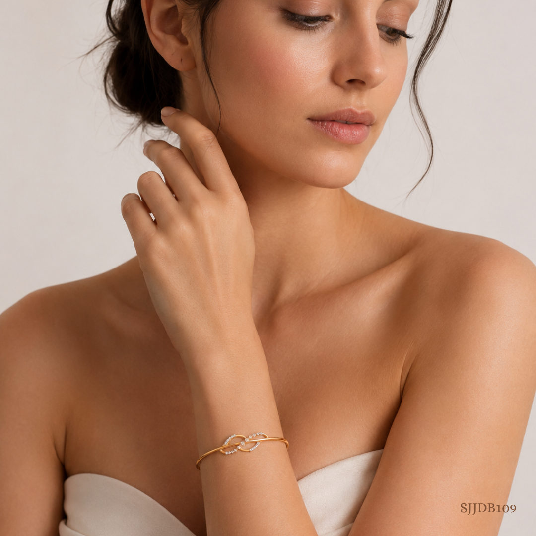 SJJDB109 | Delicate Loop Diamond Classic Bangle