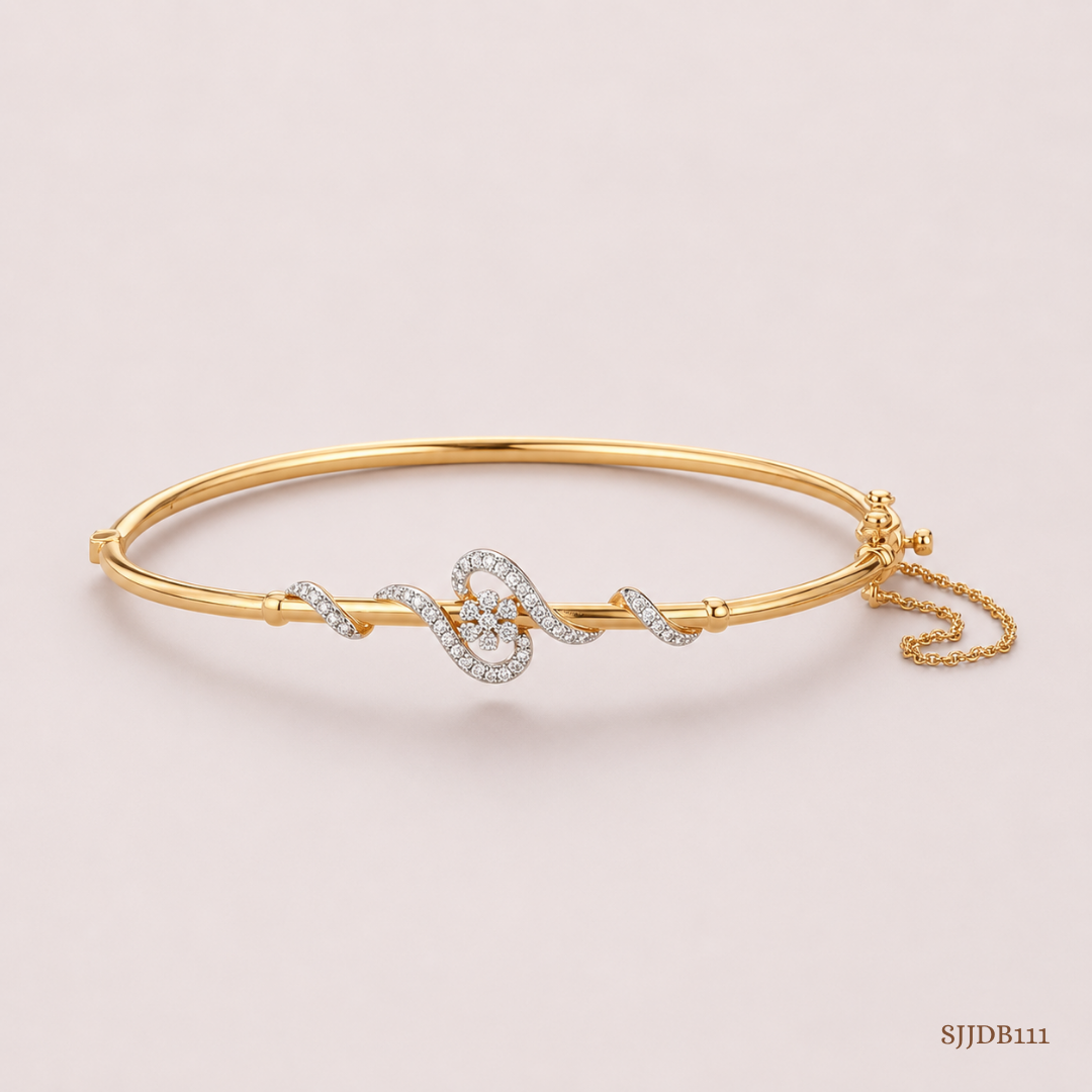 SJJDB111 | Radiant Loop Diamond Elegant Bangle