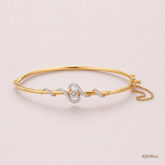 SJJDB111 | Radiant Loop Diamond Elegant Bangle